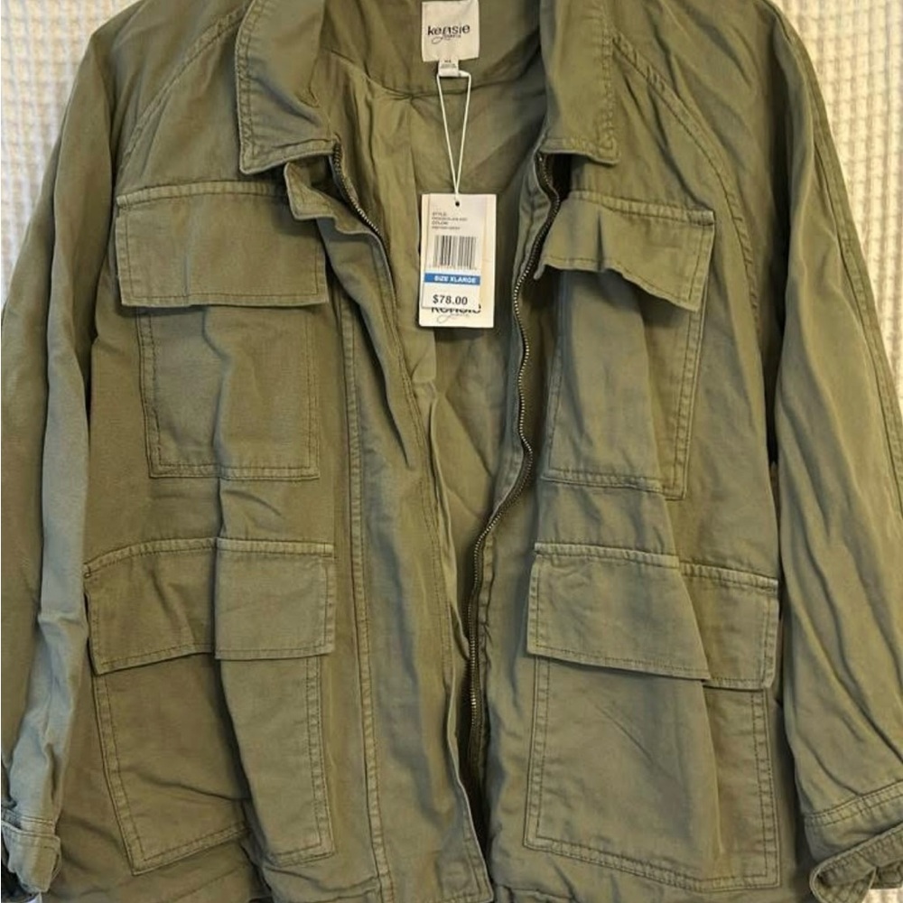 Kenzie Olive Utility Jacket